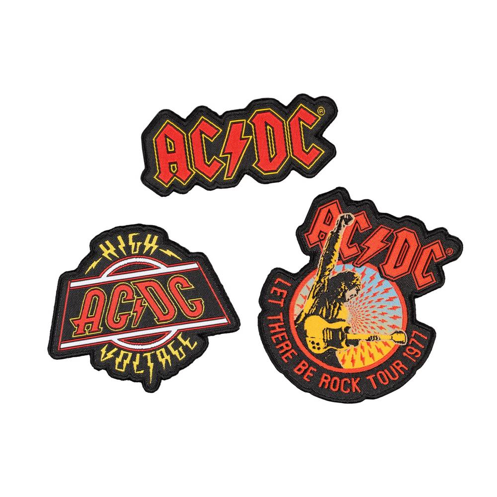 Grupo Erik AC/DC - Set Of 3 Ensemble de patchs de vêtements - Multicolore